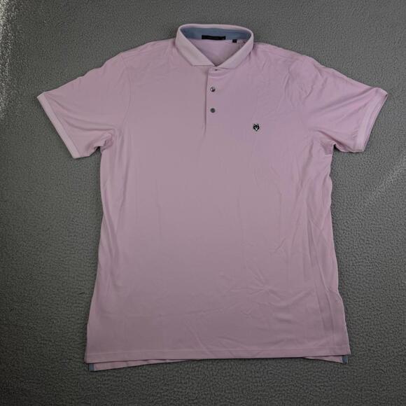 Greyson Polo Mens XLShirt Pink Solid Performance Pima Cotton Wolf Golf Shirt - Picture 2 of 12